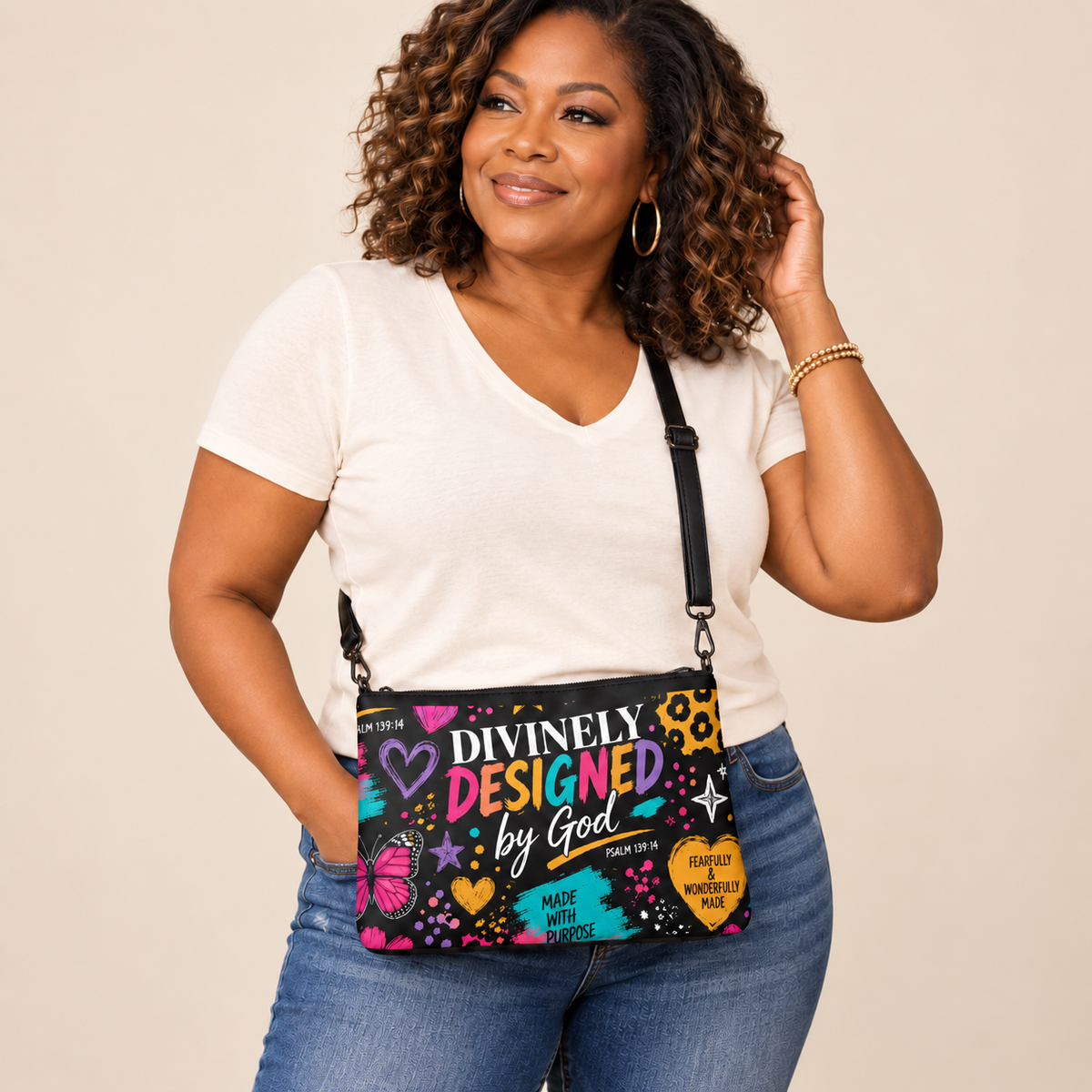 Divinely Designed by God Premium Crossbody Bag