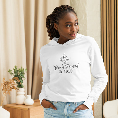 DDBG Logo - Hooded Long-sleeve Tee (White)