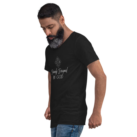 DDBG Logo Unisex Short Sleeve V-Neck T-Shirt (Black)