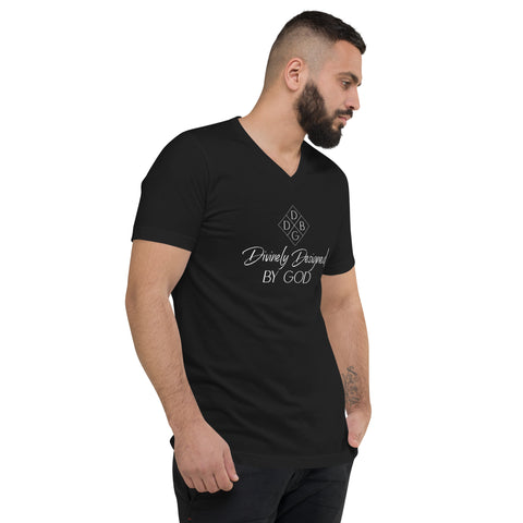 DDBG Logo Unisex Short Sleeve V-Neck T-Shirt (Black)