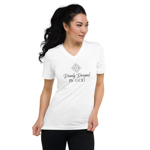 DDBG Logo Short Sleeve V-Neck T-Shirt (White)